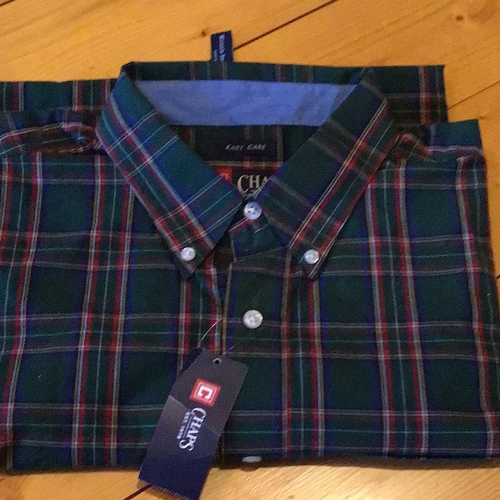 Men’s Chaps long sleeve shirt wrinkle resistant NWT